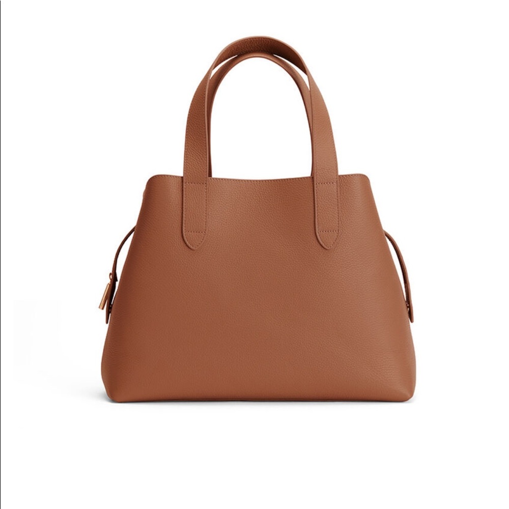 Brand Mew Cuyana satchel in Caramel